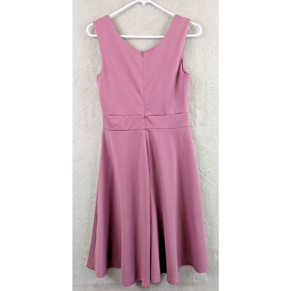 NWT Grace Karin sz S Fit & Flare faux wrap Dress pink sleeveless tank 0228 - Picture 4 of 6